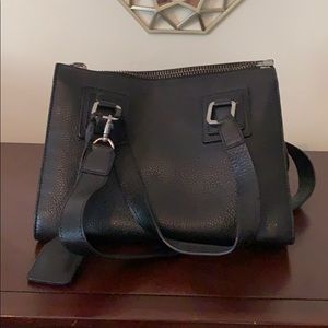 Love, Alex Black Leather Handbag